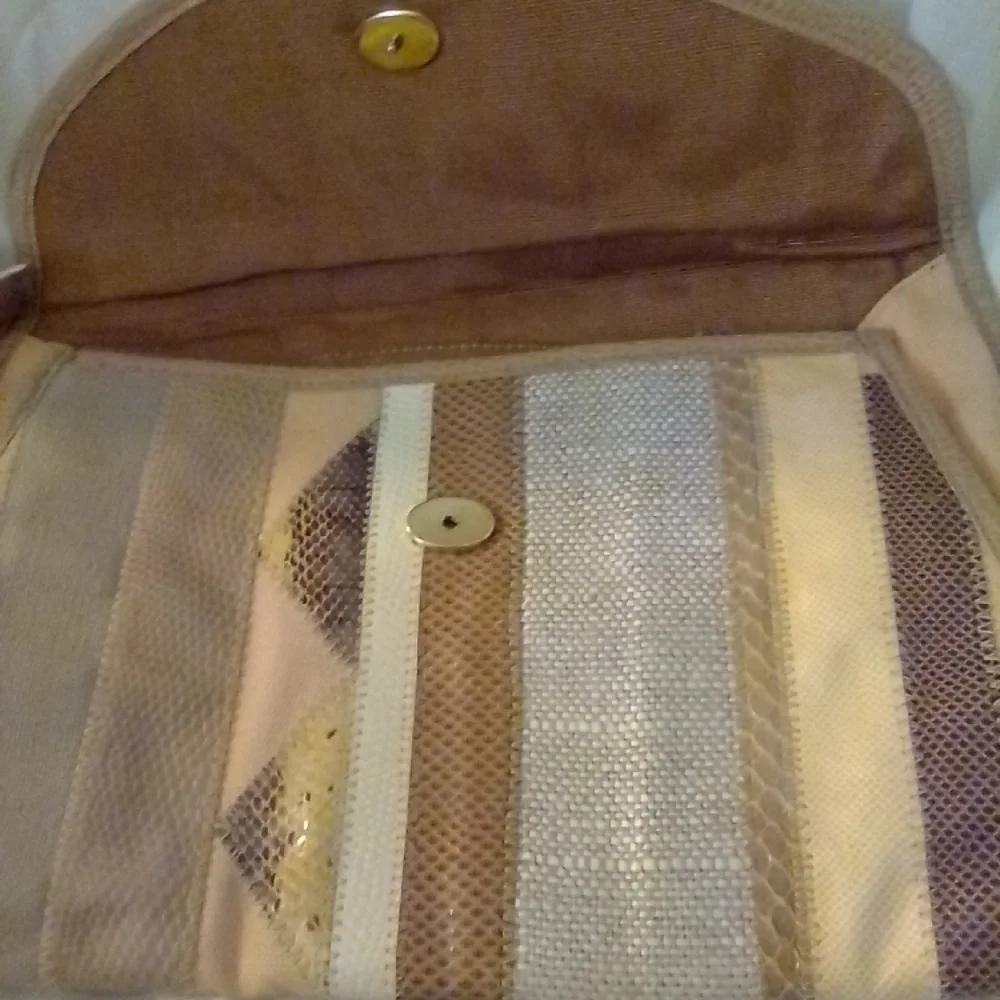 Furst & Mooney Clutch Purse Women's Medium Multicolor Striped Envelope Style